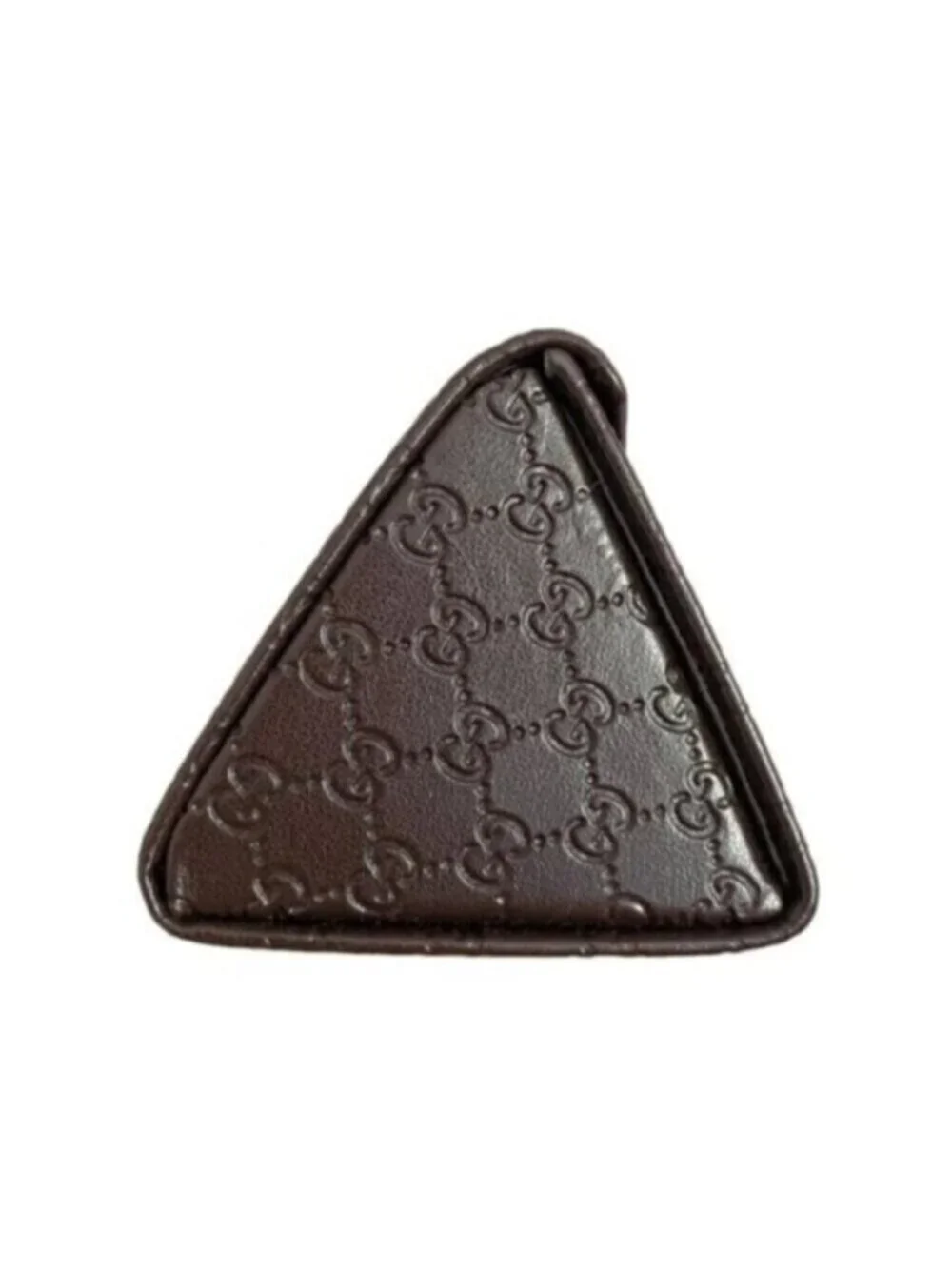 Gucci Brown GG Monogram Triangular Glasses Hard Case - Unisex 🇮🇹